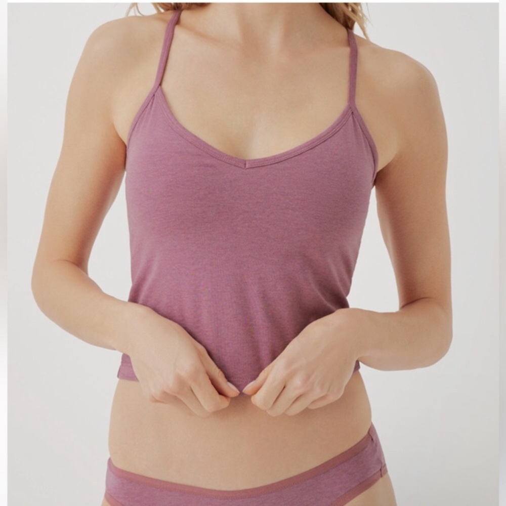 Pact Crop Camisole, L, Berry